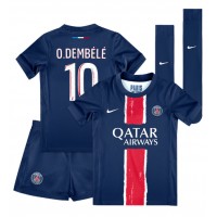 Echipament fotbal Paris Saint-Germain Ousmane Dembele #10 Tricou Acasa 2024-25 pentru copii maneca scurta (+ Pantaloni scurti)